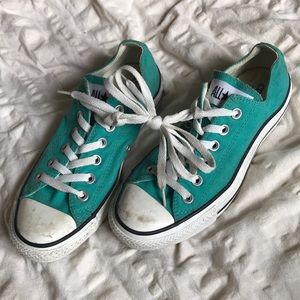 Converse low tops teal
